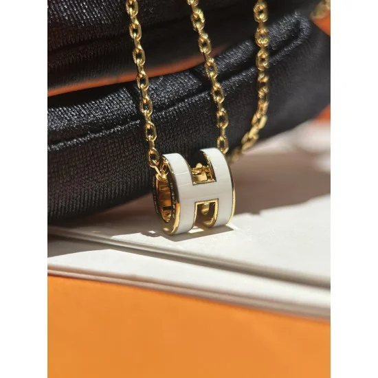 Hermes, pop h, necklace